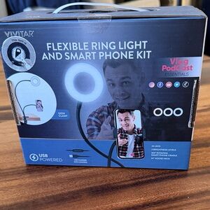 Vivitar Flexible Ring Light and Smartphone Kit - Black